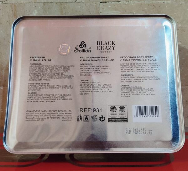 Black Crazy Perfume Gift Set 3 in 1