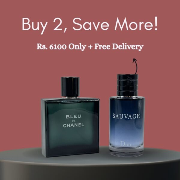 Bleu de chanel + Dior Sauvage 100ml Each (200ml)