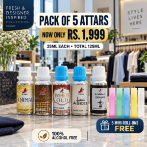 Pack of 5 Attars – Oud & Arabic Collection (25ml Each)