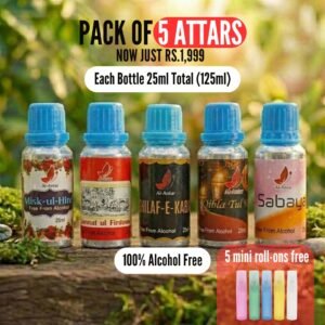 Pack of 5 Attars – Sacred & Traditional Attar Set (25ml Each)